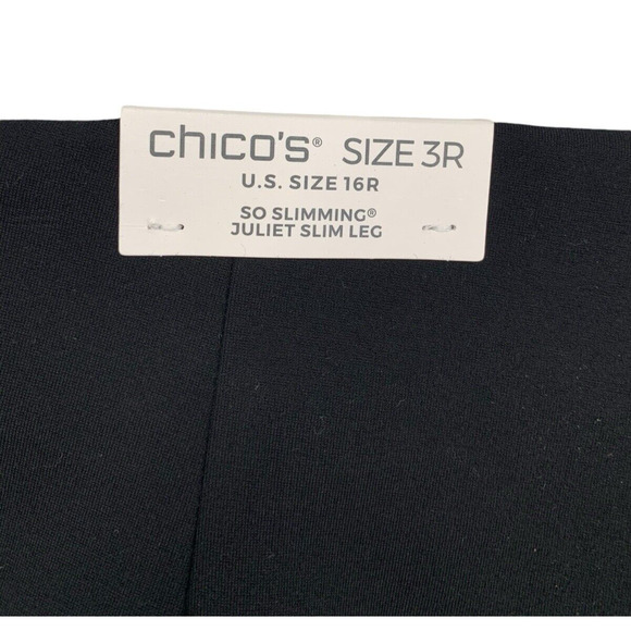 Chicos So Slimming Juliet Ponte Trim Detail Ankle Pants Size 16 NEW with tags - Picture 7 of 14